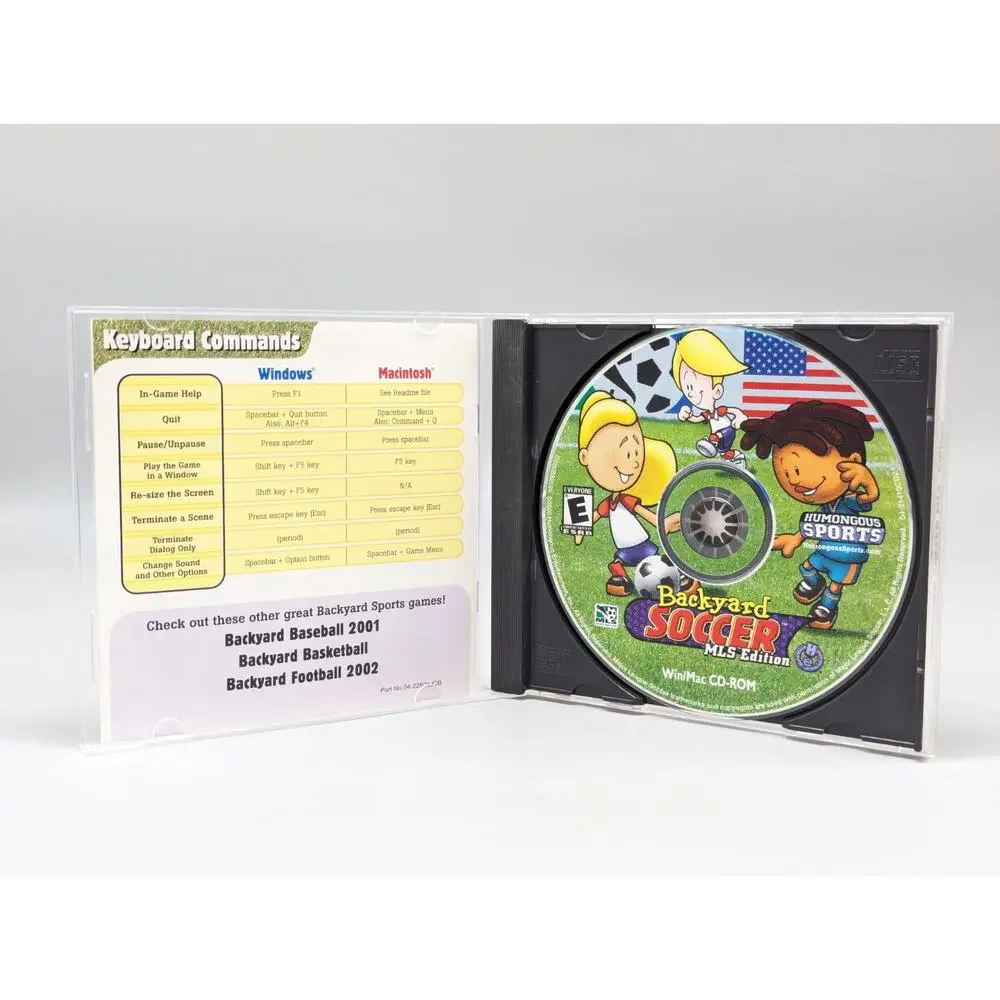 Backyard Soccer MLS Edition PC CD ROM Game Tested Complete Jewel Case